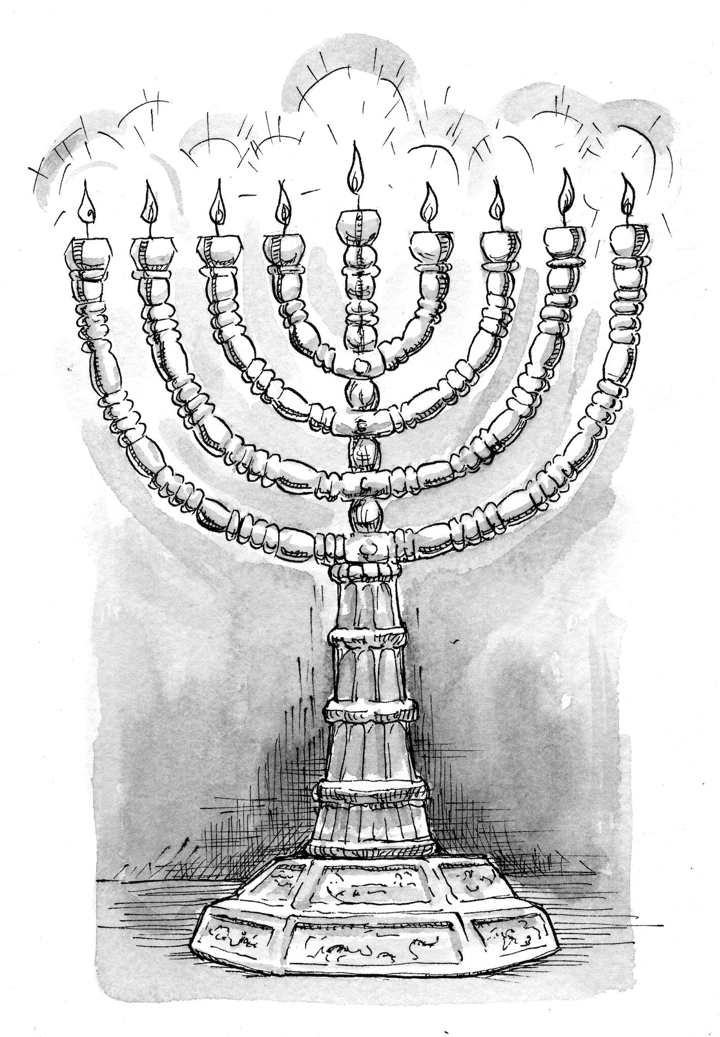 Rare Second Temple menorah drawing from biblical Maccabean site brought to  light  The Times of Israel