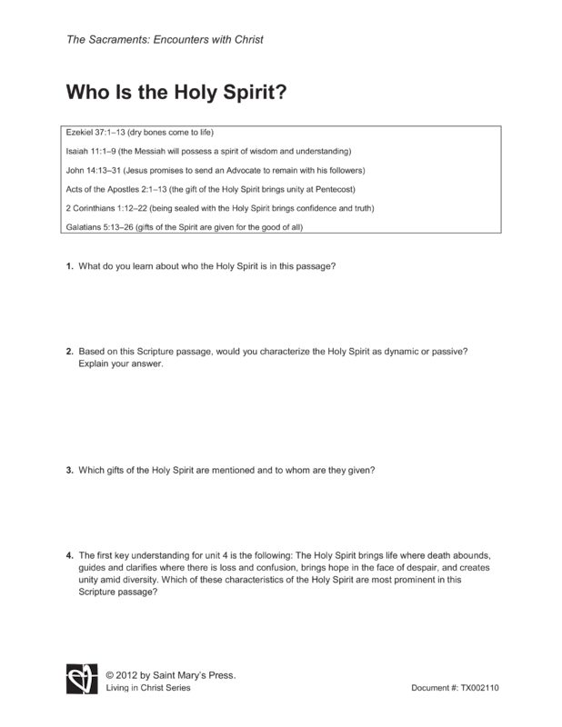 Who Is the Holy Spirit | Saint Mary's Press