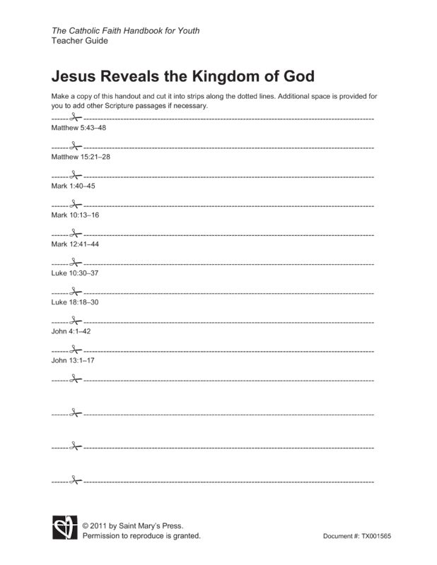 Jesus Reveals the Kingdom of God | Saint Mary's Press