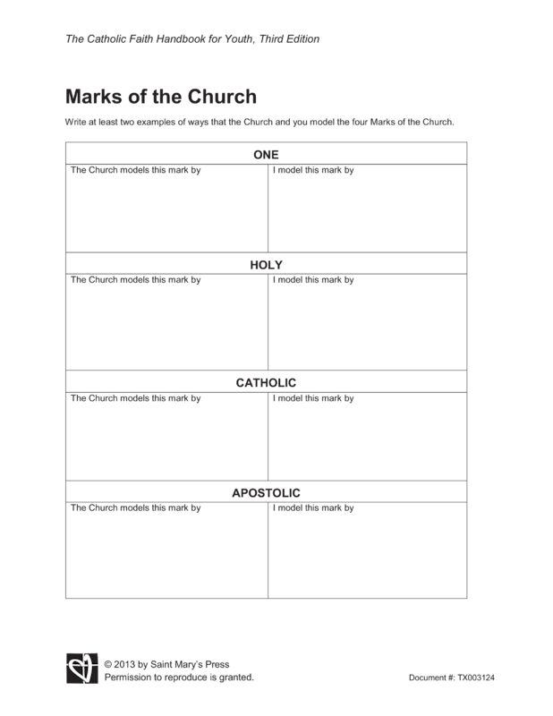 Marks of the Church | Saint Mary's Press